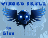 Winged Skull - Blue