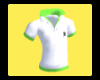 White/Green Polo Shirt