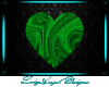 Green Swirl Heart