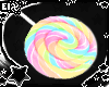 . rainbow head lollipop