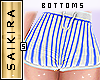 Striped Shorts Blue