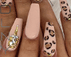 Leopard Diamond Nails