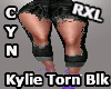 RXL Kylie Torn Blk Jeans