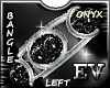 EV L Onyx Silver Bangle