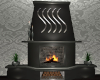 Grey Metal Fireplace