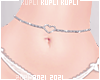 $K Heart Belly Chain