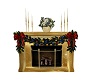 Christmas fireplace gold