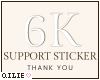 Q ° 6K Support Sticker