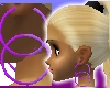 Purple Double Hoops