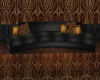 (AA) Black Curved Sofa