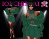 Emerald Dress & Boa