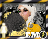 BTH POMPOMS BLK GOLD