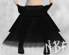 Black long layered skirt