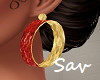Red/Gold Hoops