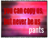 copy us but never be pan