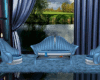 Blue ArtDeco Couch