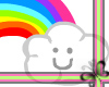 Rainbow and cute cloud