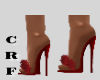 CRF*Red Fur Slip on Heel