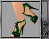 Ruffle Shoe Emerald