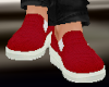 mens red casual slide on