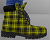 Yellow Plaid Work Boot M