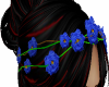 Blue Rose Hair Flowers