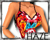 *Haze* Floral Red Del