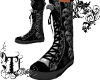 Djx black skull boots