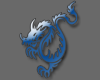 Light blue tribal dragon