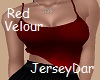 Red Velour Tank Top