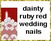 [WR] red wedding nails