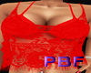 PBF*Red Lace Top