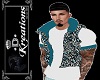 Teal Leopard Vest