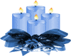 Blue Candles Xmas