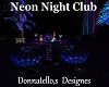 neon club bar table