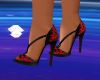 `A` Red and black shoes