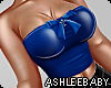 Bow Halter Top Blue