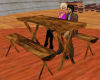 G* Rustic Log Table Benc