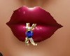 Lip Ring Gold & Sapphire