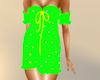 Dress Neon Green  Flower