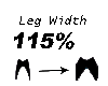 115% Leg width