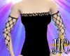 black open mesh sleeves