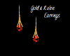 Gold & Ruby Earrings