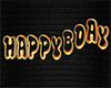 HappyBday Sign Gold