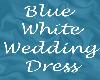 White Blue Wedding Dress