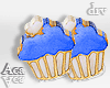 Blue Cupcake Earrings