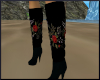 black rose boots