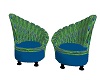 peacock deco chairs