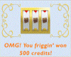 500 Win Slot Sticker