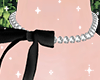 ♡ Choker Bow Pearls